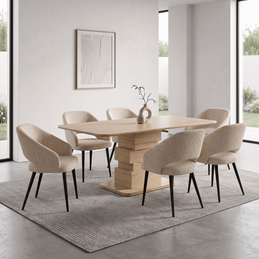 Furniture  -  Arc Dining Table & Naples Dining Chairs  - 