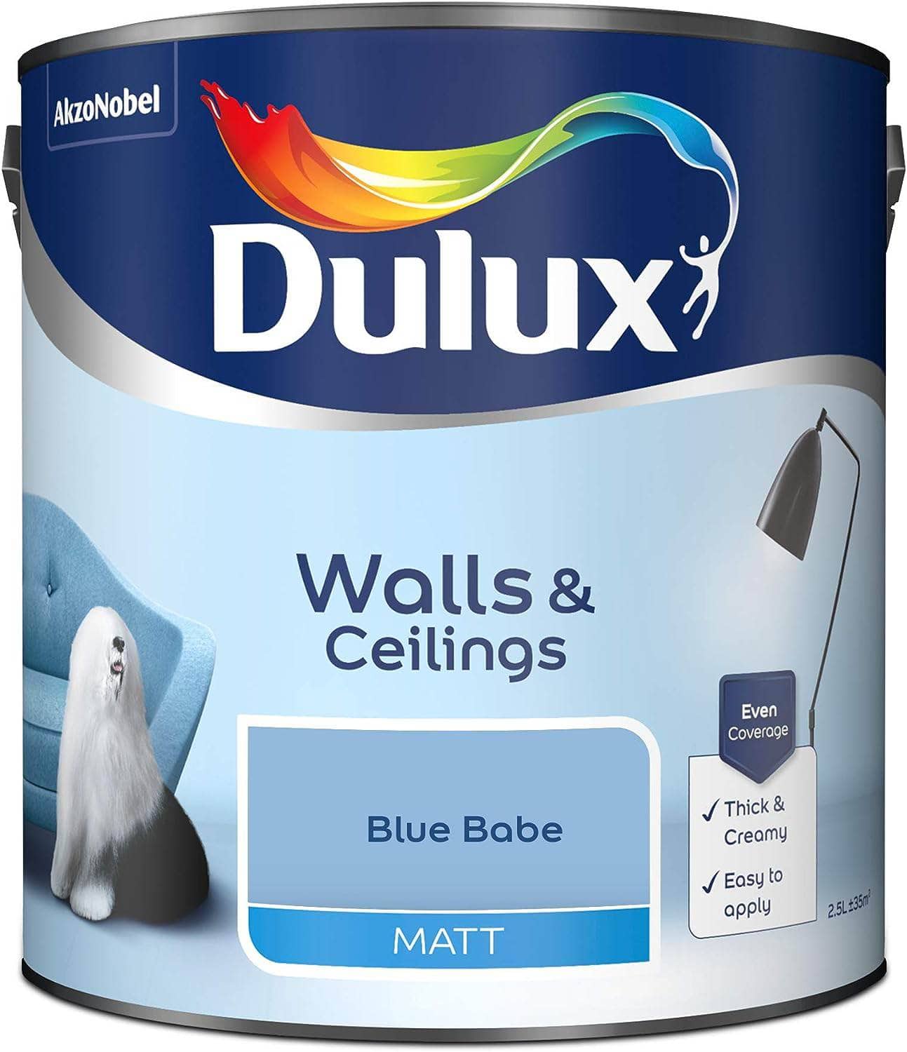 Paint  -  Dulux Matt Emulsion 2.5L - Blue Babe  -  00870689