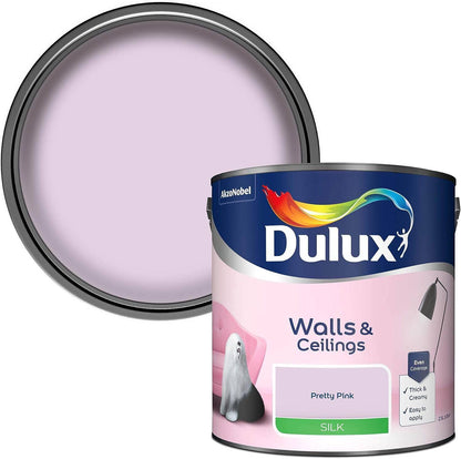 Paint  -  Dulux Silk Emulsion 2.5L - Pretty Pink  -  01353761