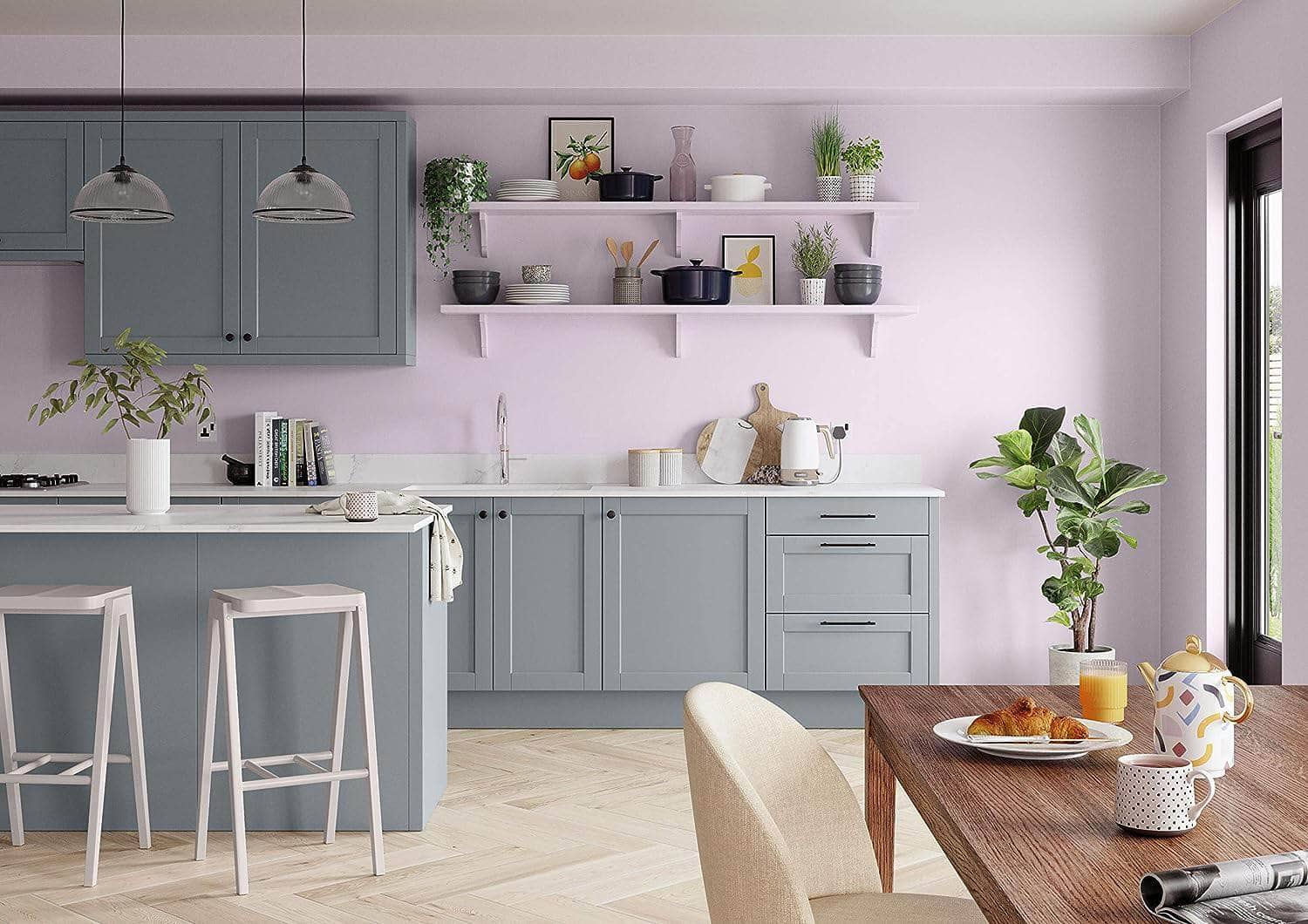 Paint  -  Dulux Silk Emulsion 2.5L - Pretty Pink  -  01353761