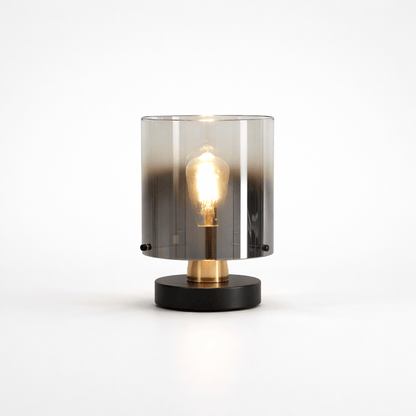 Lights  -  Stuttgart T001-1BK 1 light Black table lamp with Smoked Ombre Glass  -  60485697