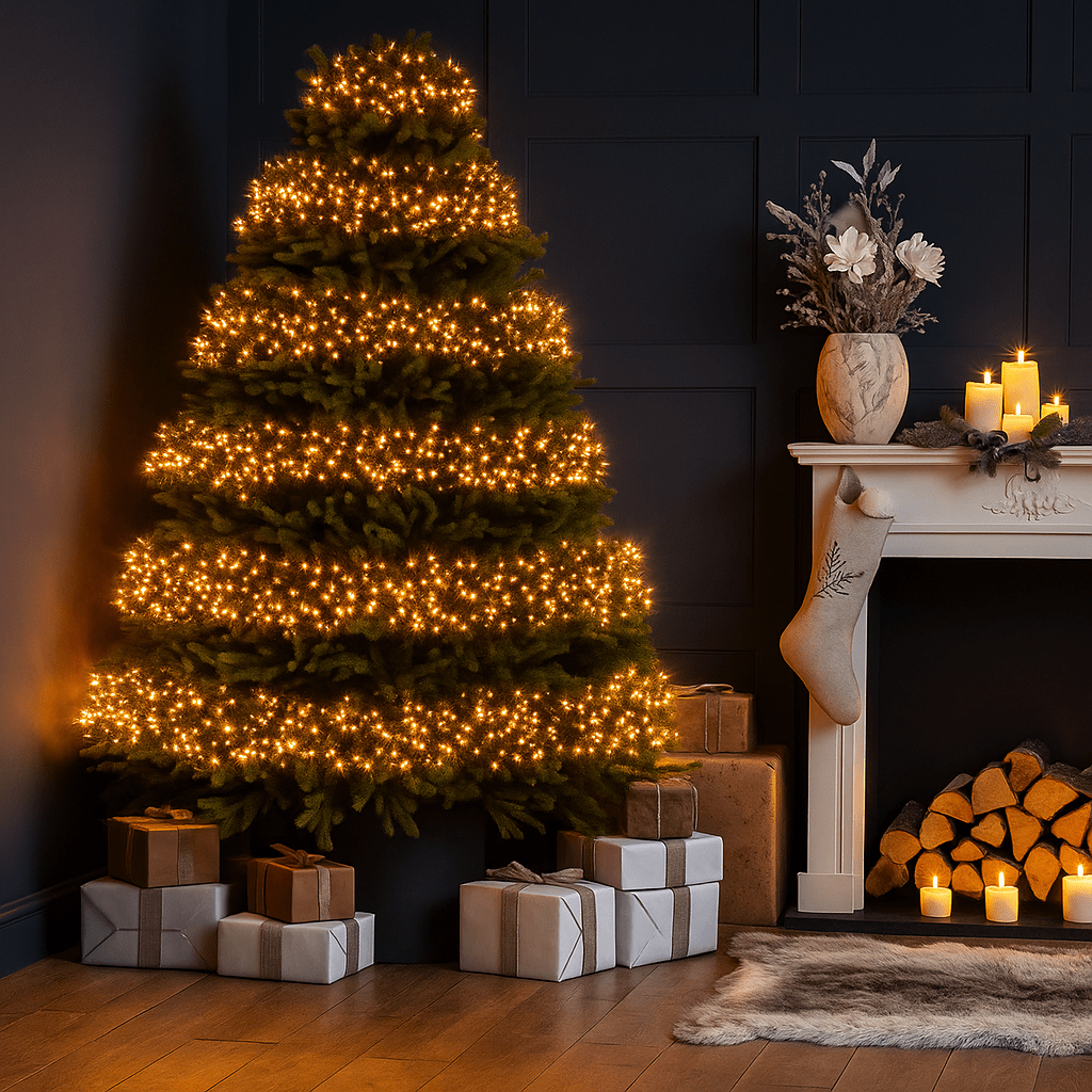Christmas  -  1000 Multifunction Cluster Christmas Tree Lights - Warm White  -  60487837