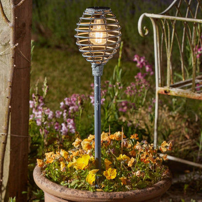 Homeware  -  Lumina Faux Rattan Stake Light - Slate  -  60014101