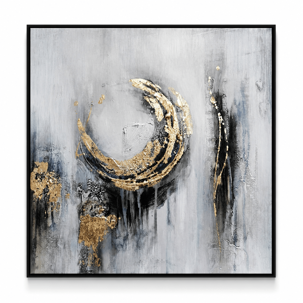 Pictures  -  10156 Canvas Painting Black Frame - 100 x 100cm  -  60485764