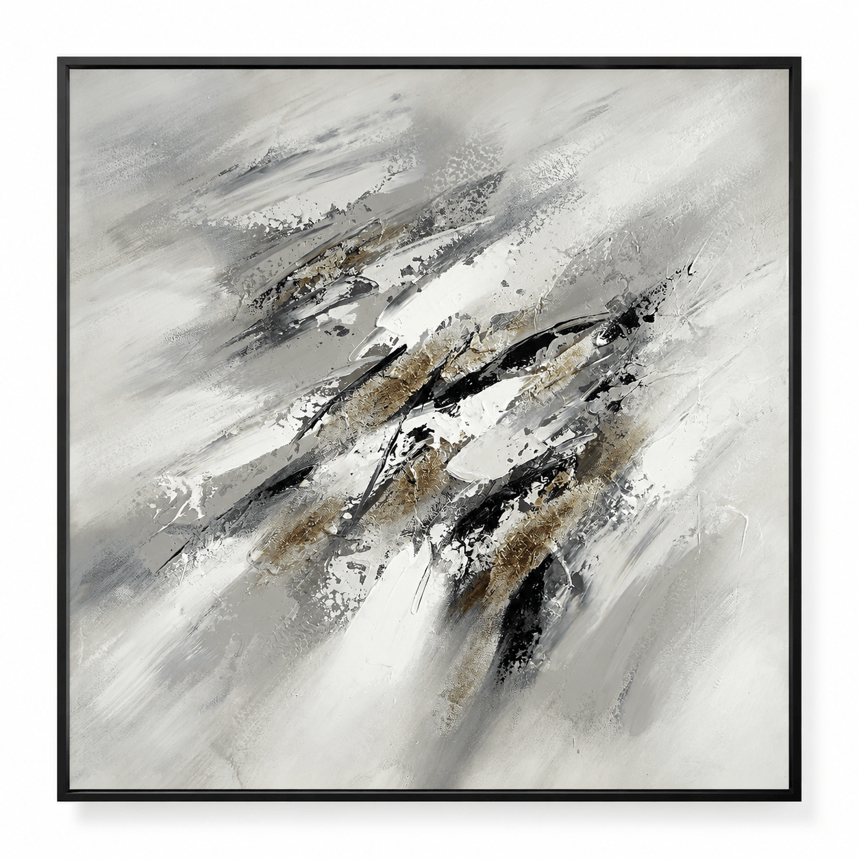 Pictures  -  10393 Canvas Painting Black Frame - 100 x 100cm  -  60485766