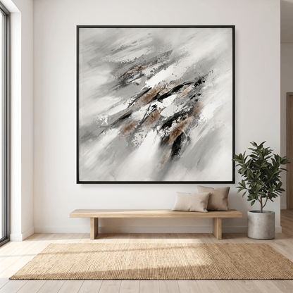 Pictures  -  10393 Canvas Painting Black Frame - 100 x 100cm  -  60485766