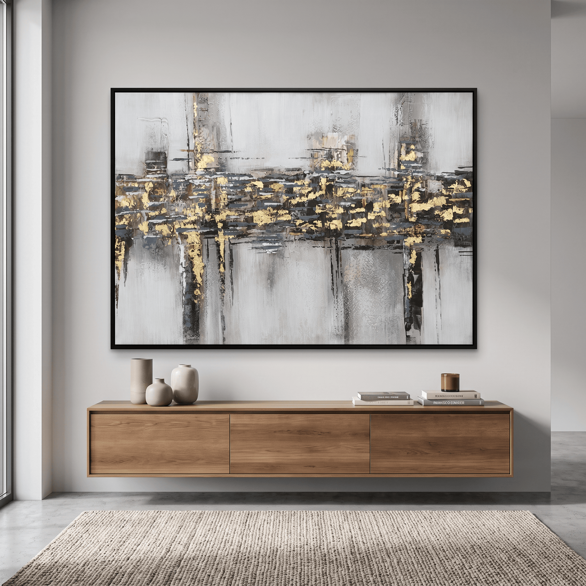 Pictures  -  10475 Canvas Painting Black Frame - 120 x 80cm  -  60485765