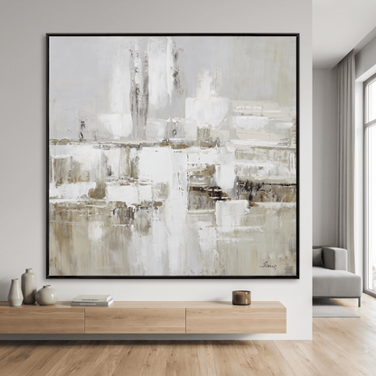 Pictures  -  10480 Canvas Painting Black Frame - 100 x 100cm  -  60485767