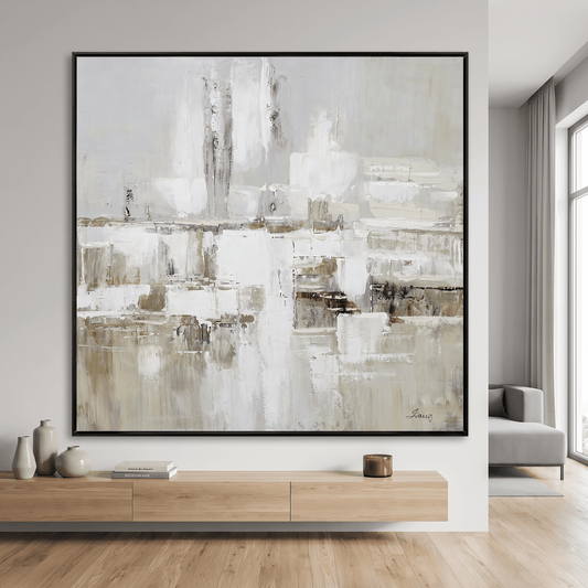 Pictures  -  10480 Canvas Painting Black Frame - 100 x 100cm  -  60485767