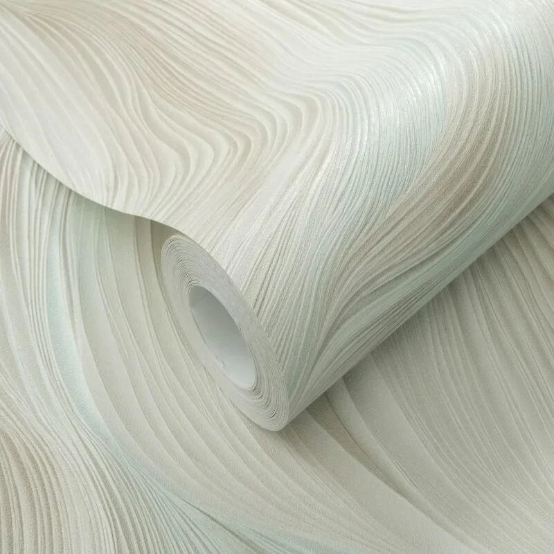 Wallpaper  -  Erismann Waves of Light Turquoise Metallic Wallpaper - 10522-18  -  60484799