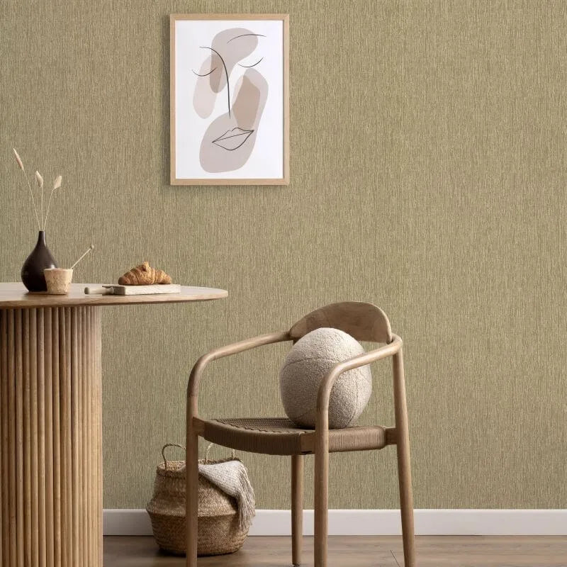 Wallpaper  -  Erismann Soft Loom Plain Gold Metallic Wallpaper - 10542-30  -  60484851