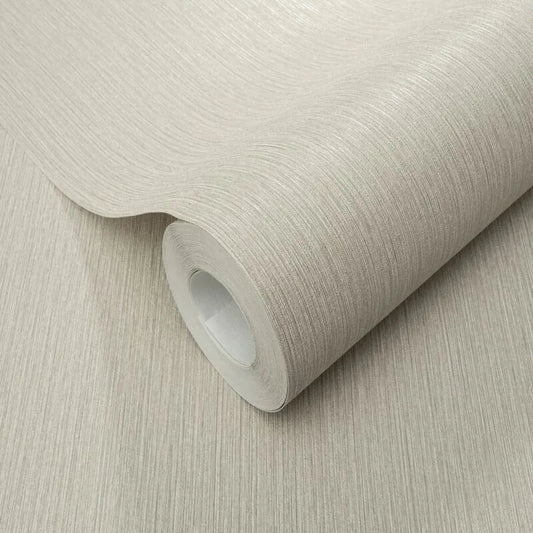 Wallpaper  -  Erismann Soft Loom Textured Plain Light Taupe - 10542-38  -  60484857
