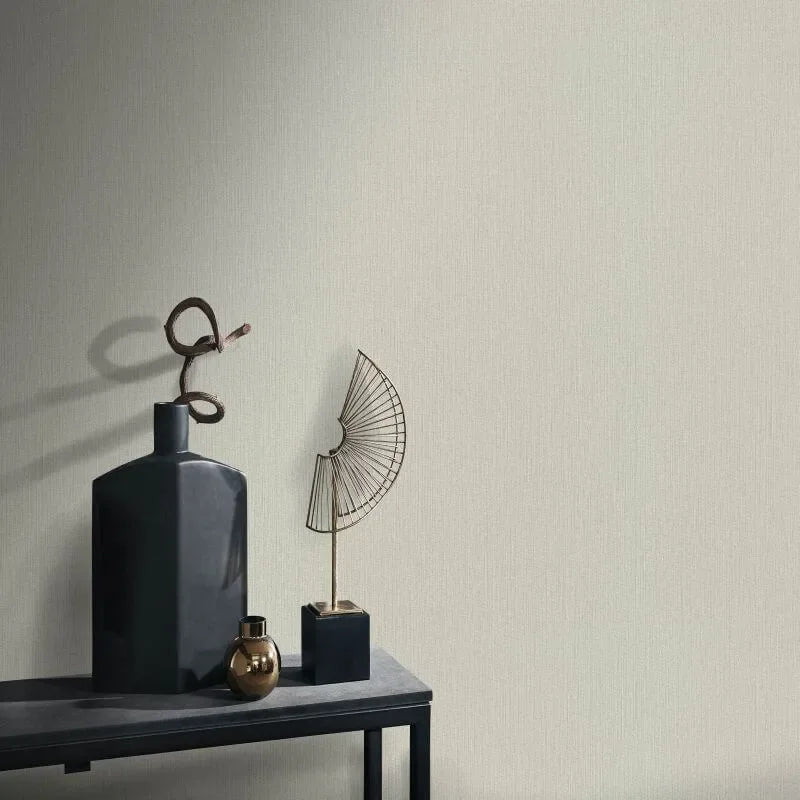 Wallpaper  -  Erismann Soft Loom Textured Plain Light Taupe - 10542-38  -  60484857