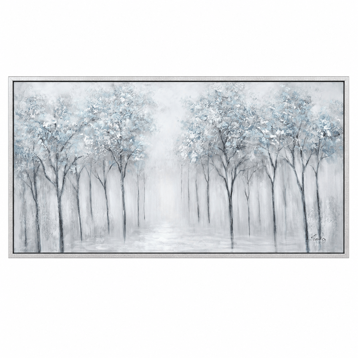 Pictures  -  10679 Canvas Painting Silver Frame - 140 x 70cm  -  60485768
