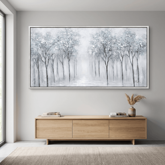 Pictures  -  10679 Canvas Painting Silver Frame - 140 x 70cm  -  60485768