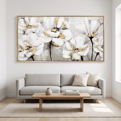 Pictures  -  10853 Canvas Painting Gold Frame - 140 x 70cm  -  60485769