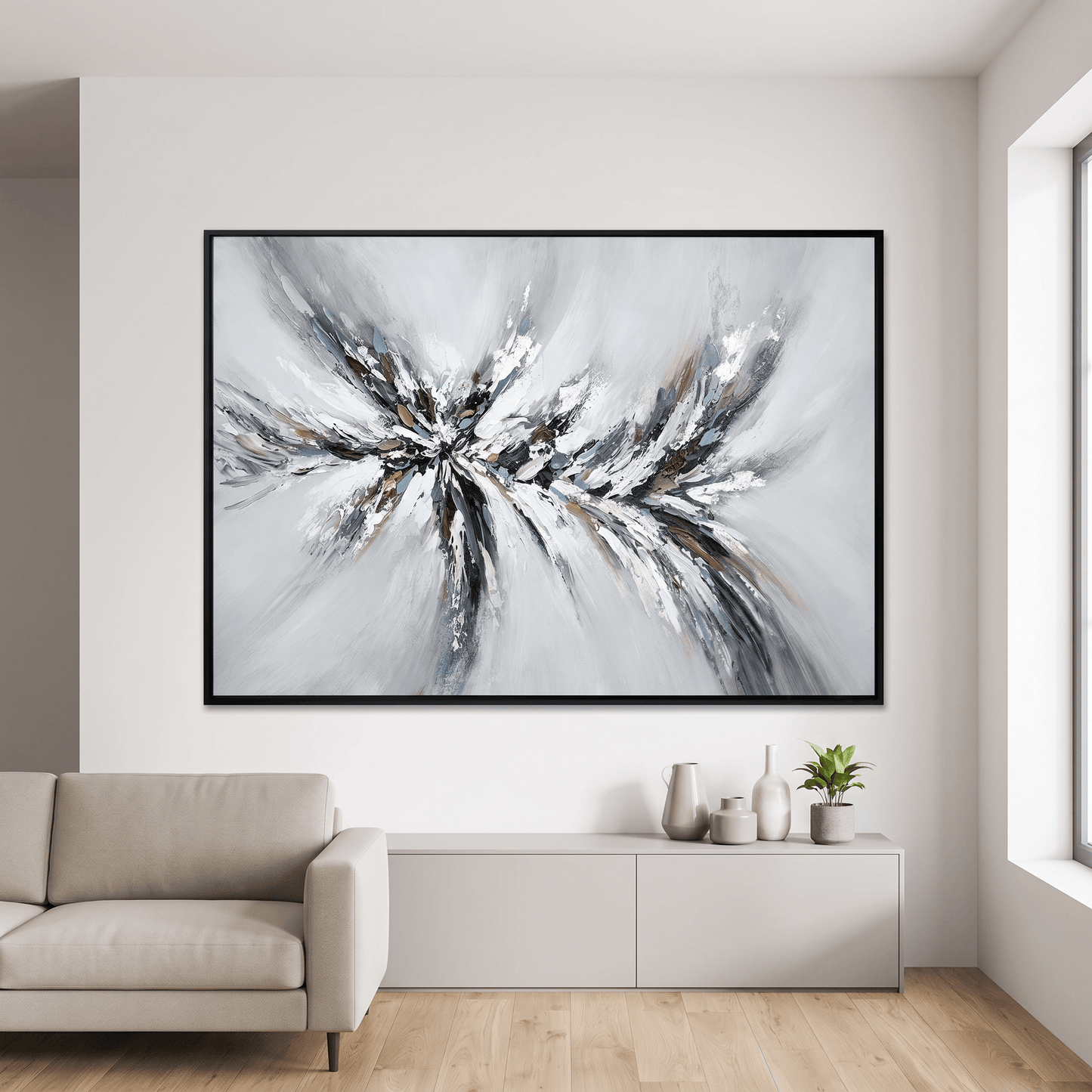 Pictures  -  10866 Canvas Painting Black Frame - 120 x 80cm  -  60485771