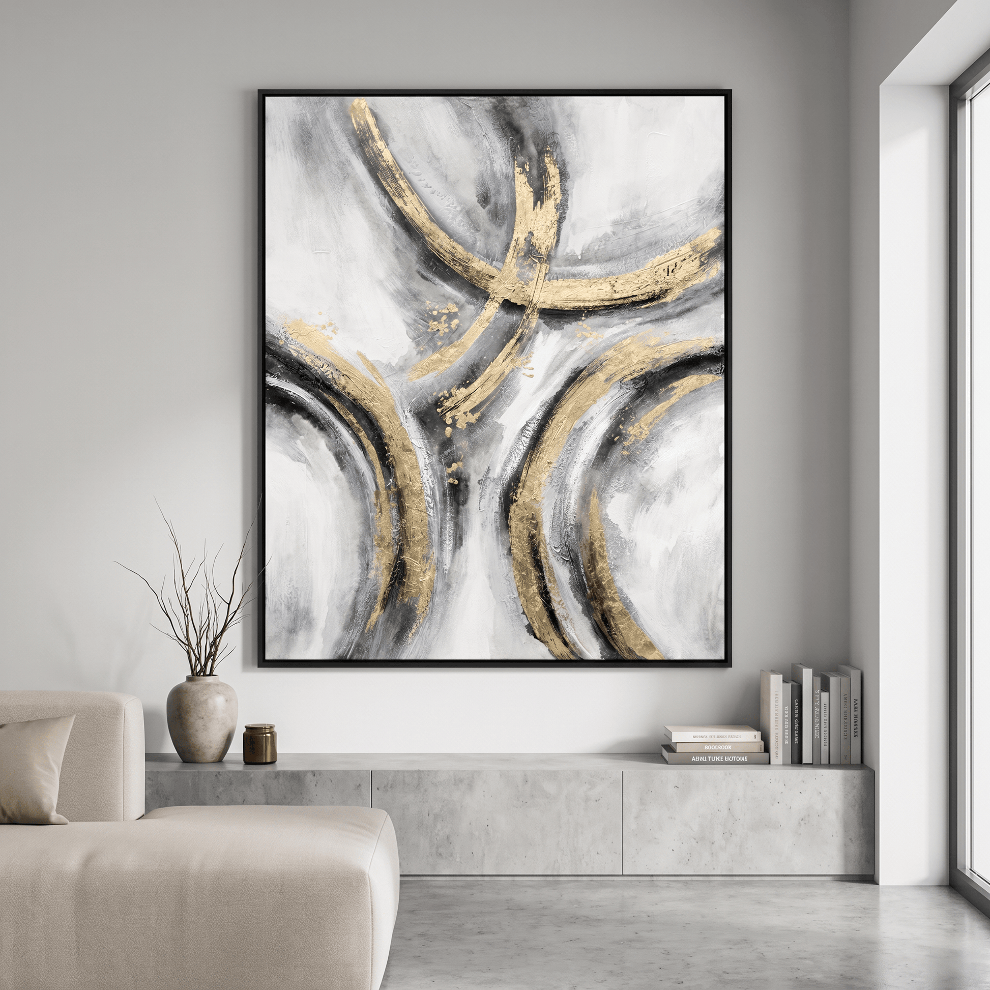 Pictures  -  11045 Canvas Painting Black Frame - 80 x 100cm  -  60485772