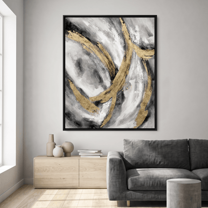 Pictures  -  11046 Canvas Painting Black Frame - 80 x 100cm  -  60485773