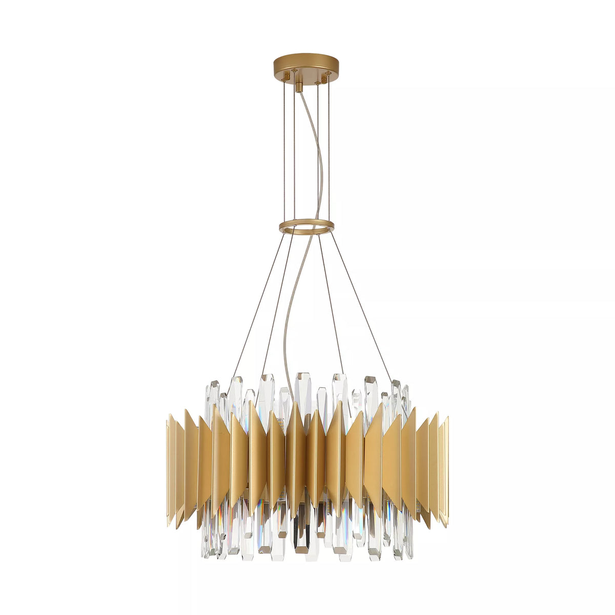 12 Light Pendant Ceiling Light - Gold