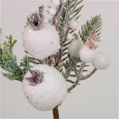 Christmas  -  Xmas Snowy White Pick - 26cm  -  60483957
