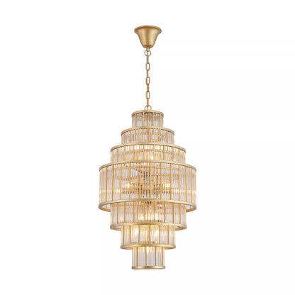 14 Light Pendant Ceiling Light - Gold