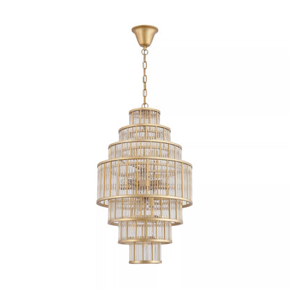 14 Light Pendant Ceiling Light - Gold