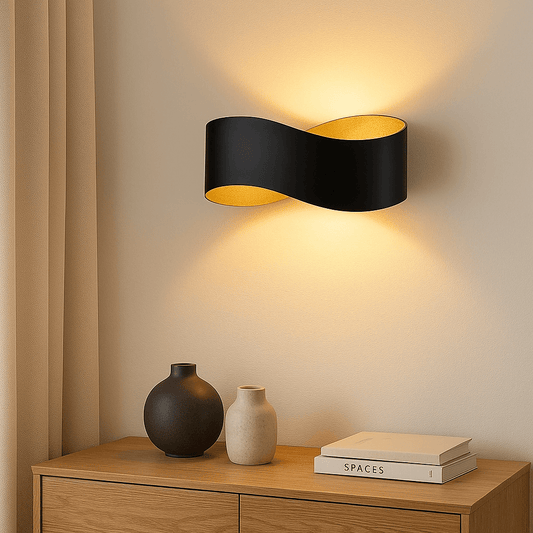 Lights  -  Catania LED Wall Light - Black & Crackle Gold  -  60012044