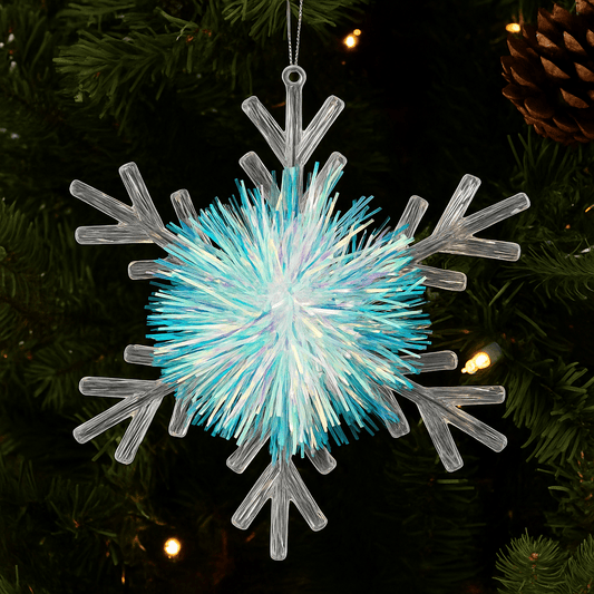 Christmas  -  Snowflake Lametta Pompom Christmas Decoration  -  60450740