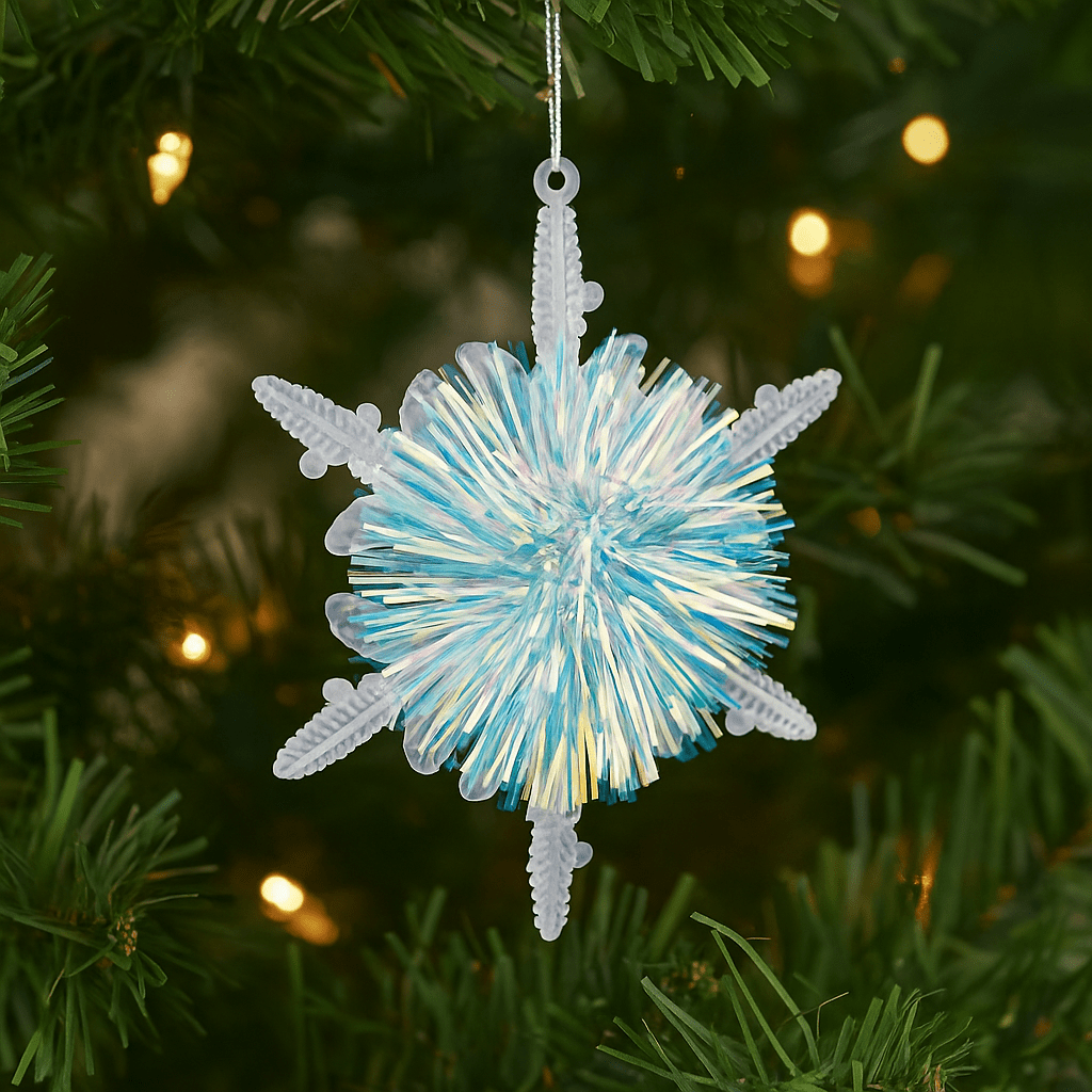 Christmas  -  Snowflake Lametta Pompom Christmas Decoration  -  60450740