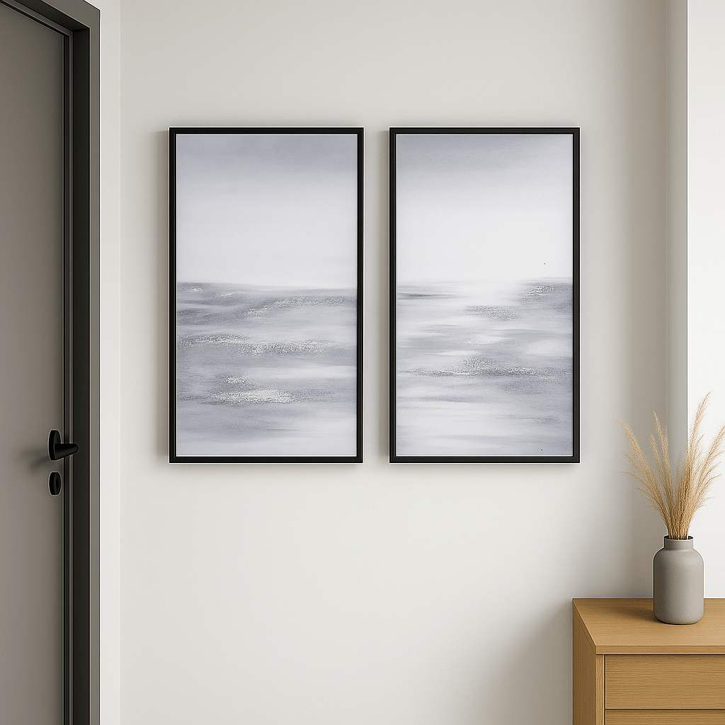 Pictures  -  Tranquil Horizon Handpainted Canvas Set Of 2  -  60115436