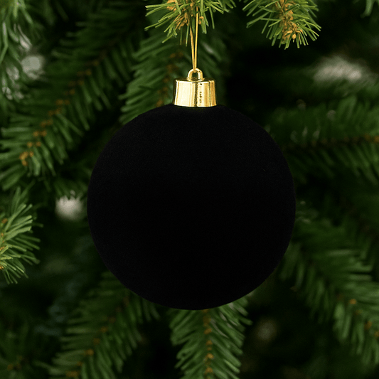 Christmas  -  Black Velvet Ball Christmas Decoration - 20cm  -  60483924
