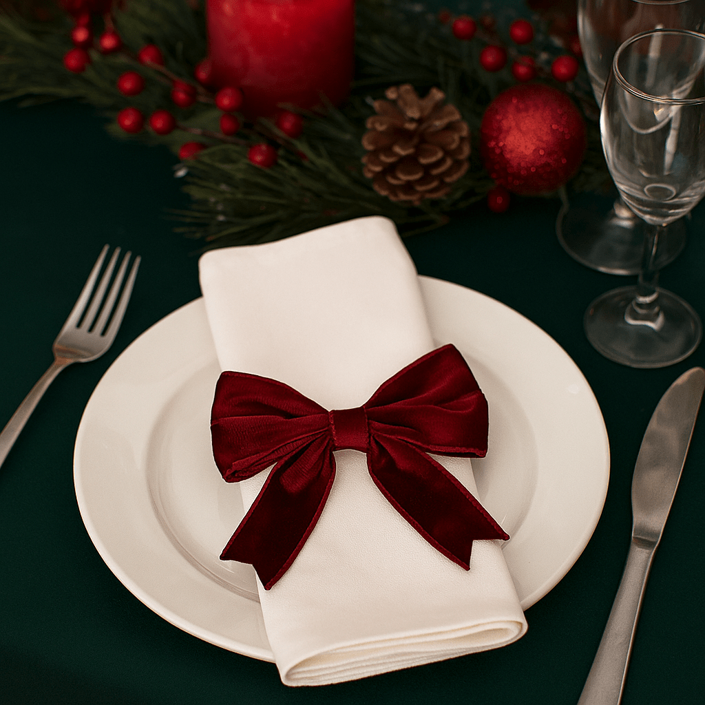 Christmas  -  Burgundy 15cm Velvet Bows - Pack of 6  -  60484074
