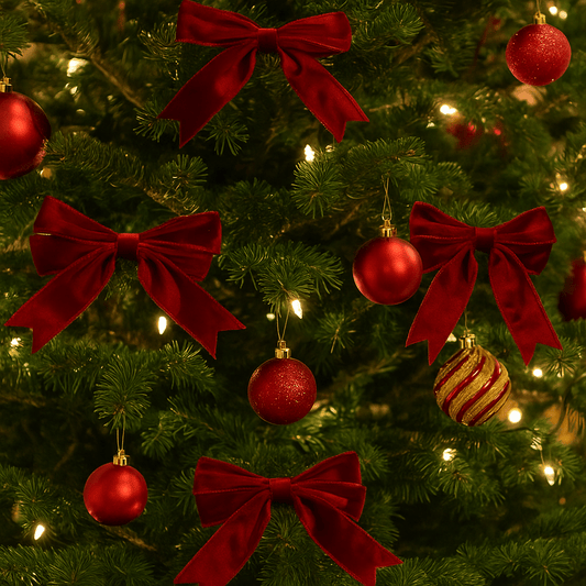 Christmas  -  Burgundy 15cm Velvet Bows - Pack of 6  -  60484074