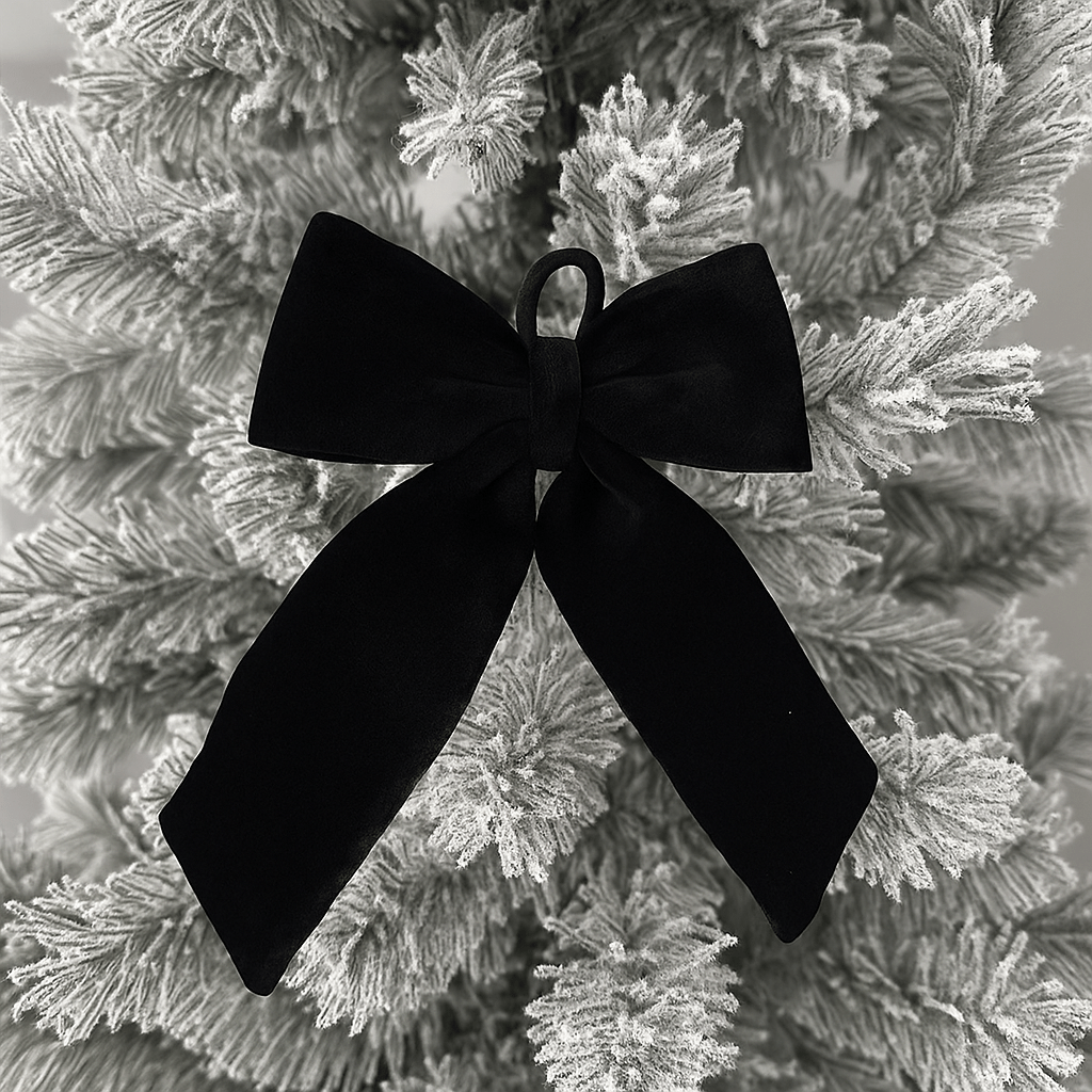 Christmas  -  Black Velvet Bow - 30 x 50cm  -  60484068
