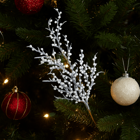 Christmas  -  Cream Berry Spray - 58cm  -  60011516