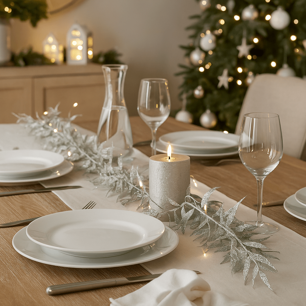 Christmas  -  Silver Leaf Garland - 180cm  -  60450858