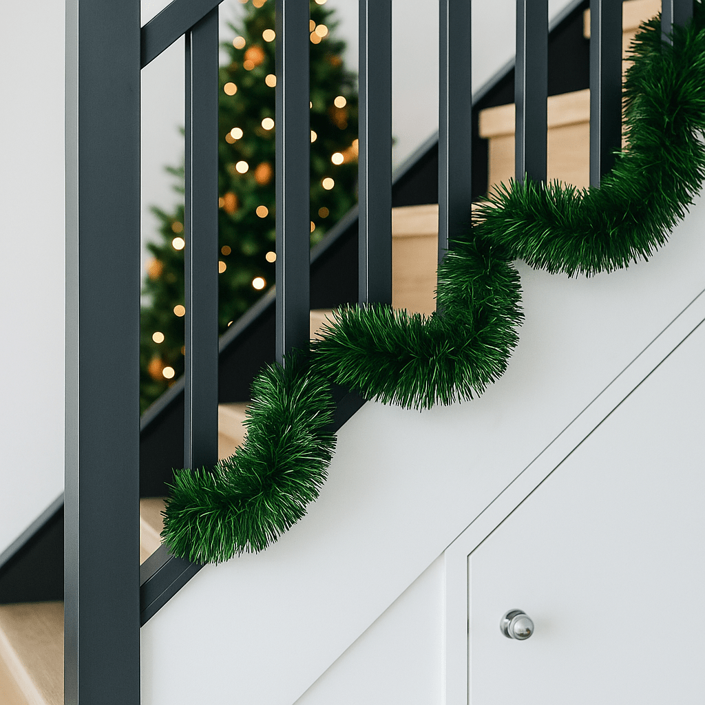 Christmas  -  Chunky Green Pine Christmas Garland - 300 x 15cm  -  60484020