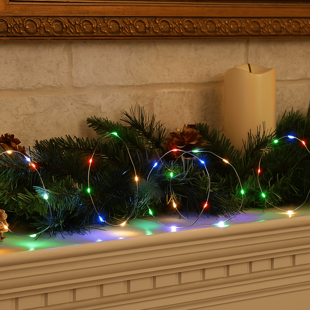 Gardening  -  100 LED Silver Wire Lights - Multicoloured  -  60008458