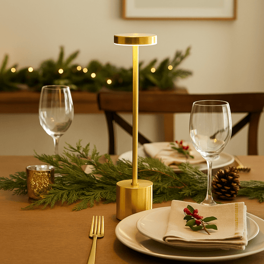 Lights  -  Gold Table Lamp - 8 x 34cm  -  60483930