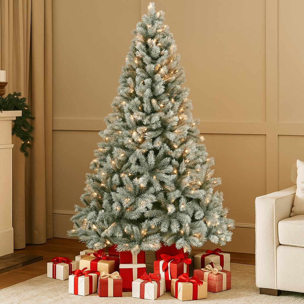 Christmas  -  Canada Frosted LED Spruce Christmas Tree - 7ft  -  60483949