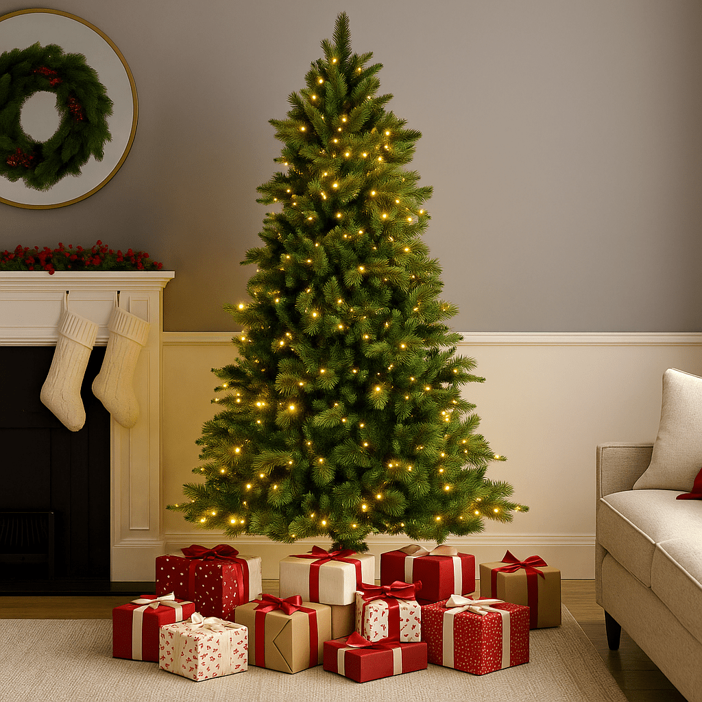 Christmas  -  Edmonton Spruce LED Pre-lit Christmas Tree - 8ft  -  60483948