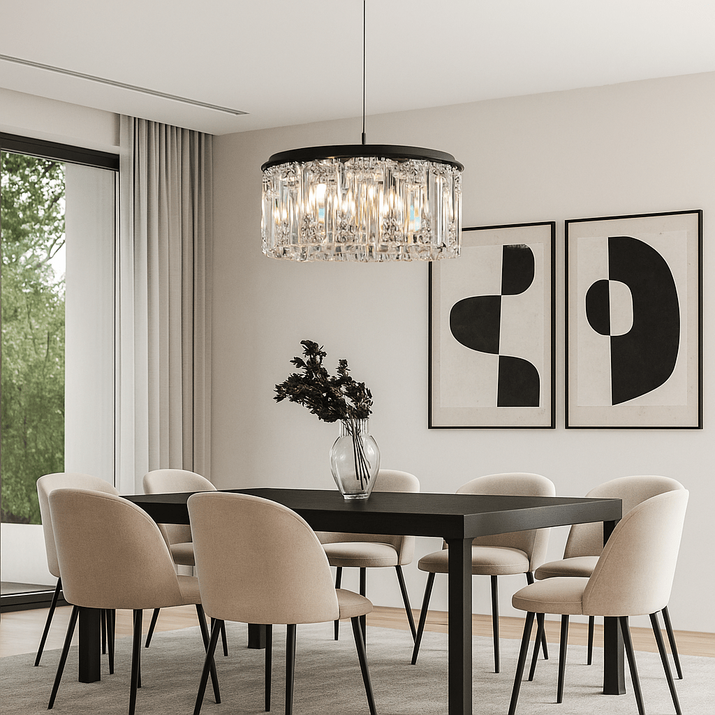 Lights  -  Frankfurt 8 Light Pendant Light - Black  -  60115424