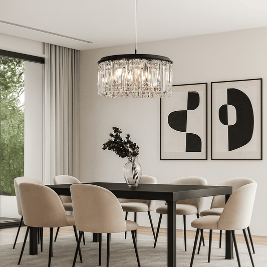 Lights  -  Frankfurt 8 Light Pendant Light - Black  -  60115424