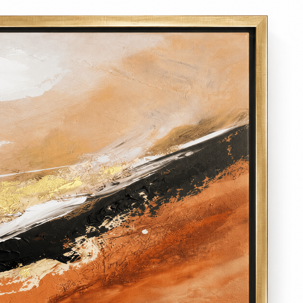 Pictures  -  20426 Canvas Painting Champagne Gold Frame - 150 x 75cm  -  60485763