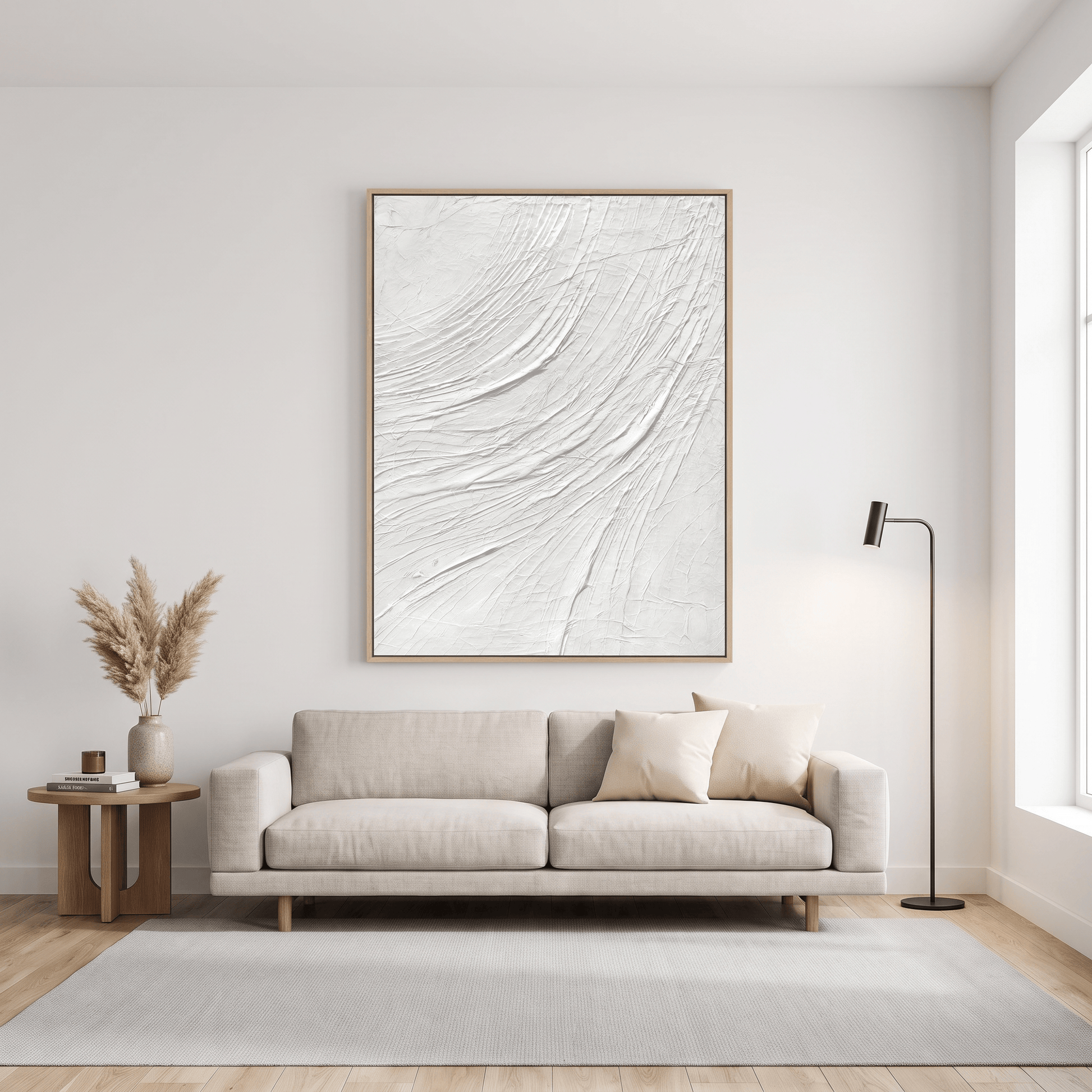 Pictures  -  20742 Canvas Painting Light Wood Frame - 90 x 120cm  -  60485774
