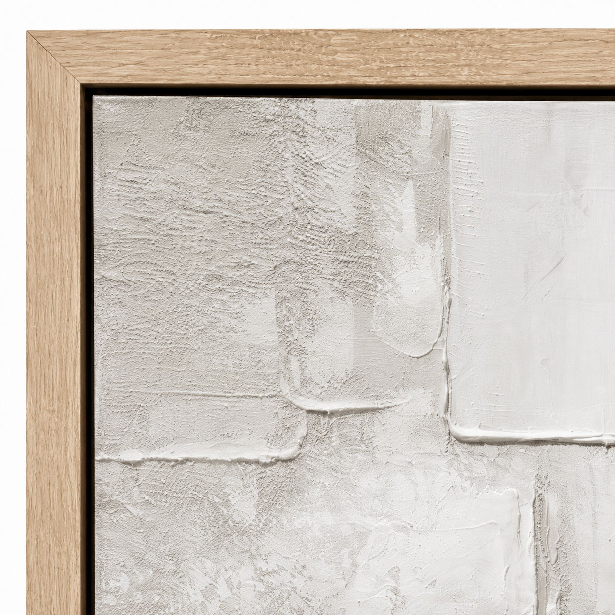 Pictures  -  20767 Canvas Painting Light Wood Frame - 100 x 100cm  -  60485776