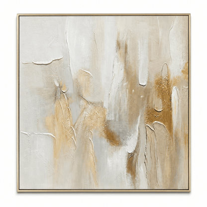 Pictures  -  21049 Canvas Painting Gold Frame - 100 x 100cm  -  60485777
