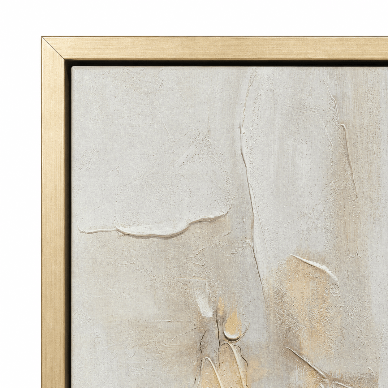 Pictures  -  21049 Canvas Painting Gold Frame - 100 x 100cm  -  60485777