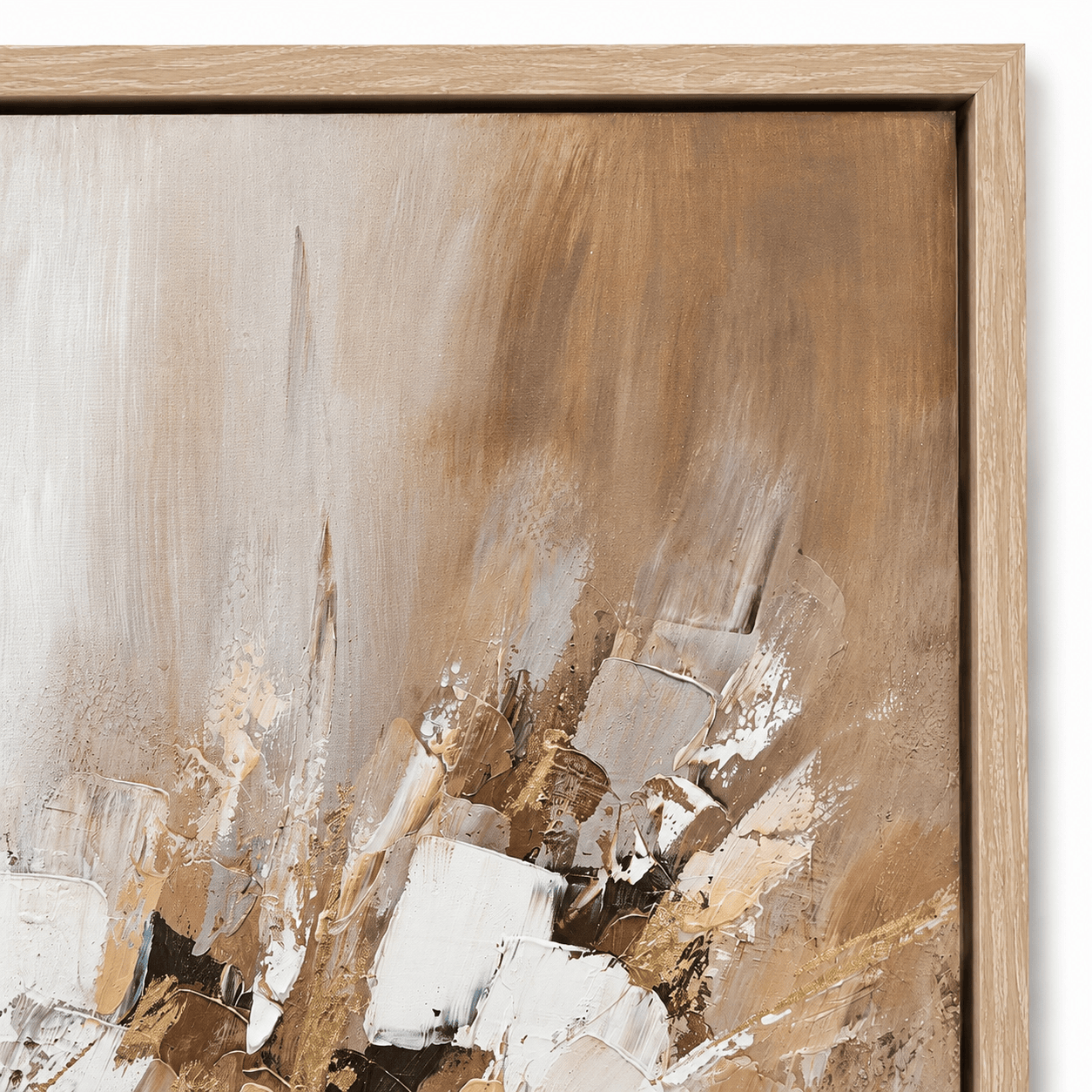 Pictures  -  21102 Canvas Painting Light Wood Frame - 80 x 100cm  -  60485779